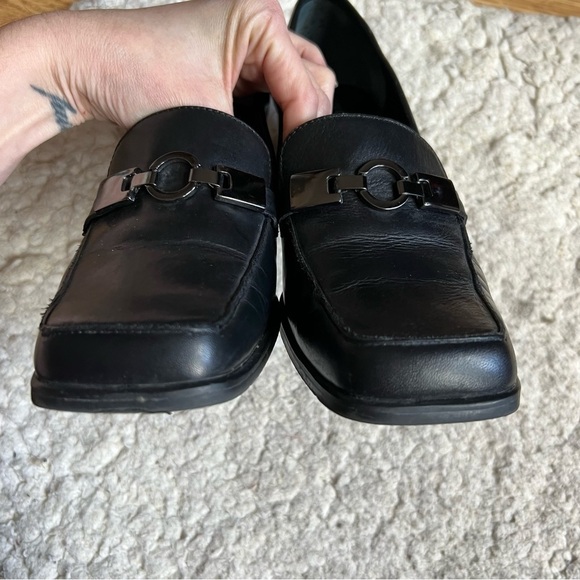 Bruno Valenti Maine Square Toed Block Heeled Loafers - Picture 7 of 11